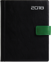 Kalendarz książkowy czarny zielony