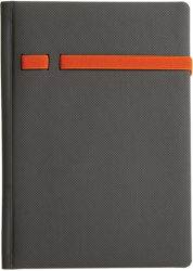 Kalendarz książkowy szary pomarańczowy