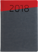 Kalendarz książkowy czerwony grafitowy